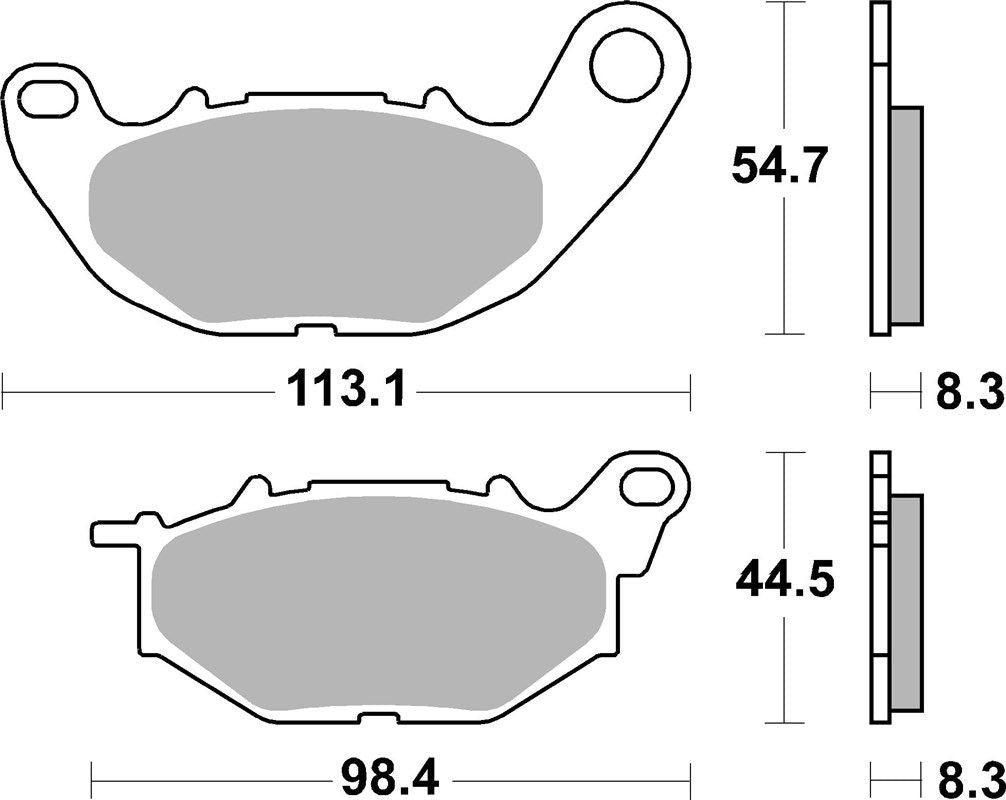 Brake pads KH663 fits: Yamaha YZF-R25 15-17, YZF-R3 15-17, MT-03 16-17, MT-25 17 front (replaces RS compound)
