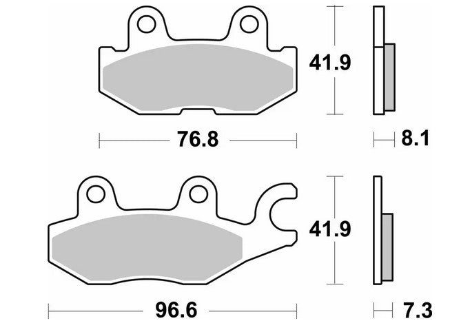 Brake pads KH674 Off-Road sinter gold color Yamaha YXC/YXM Viking Wolverine, YXE850 Wolverine 18-20 left rear