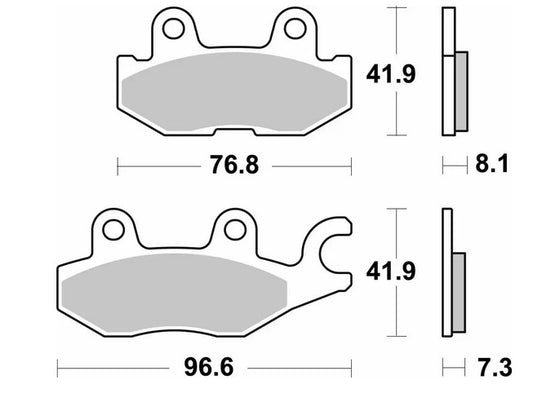 Brake pads KH674 Off-Road sinter gold color Yamaha YXC/YXM Viking Wolverine, YXE850 Wolverine 18-20 left rear