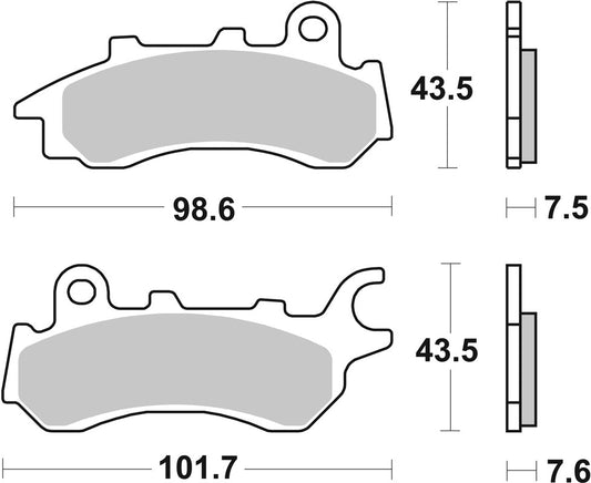 Brake pads KH716 Street Standard ceramic black color Honda CB125F 17-21 front