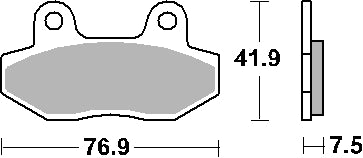 Brake pads KH86 Street Standard ceramic black color