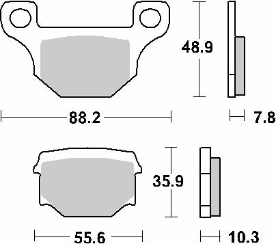 Brake pads KH93 Street Standard ceramic black color