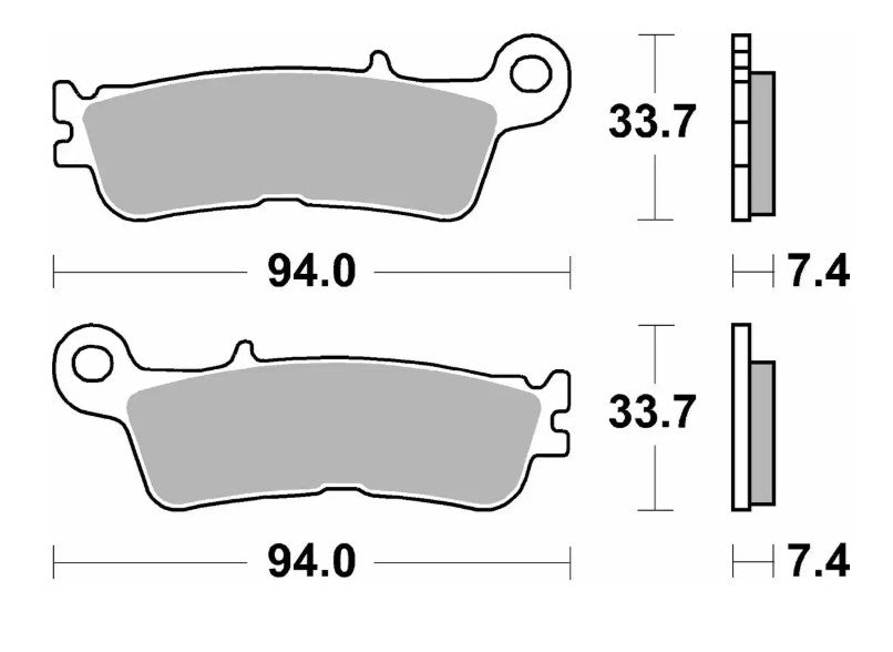Brake pads NEW KH755 Off-Road sinter gold color Fantic XX125, XEF/XXF 250/450, XEX250 22-, Yamaha YZ250 22-, WR/YZ250F/450F 21-, YZ450FX 21-