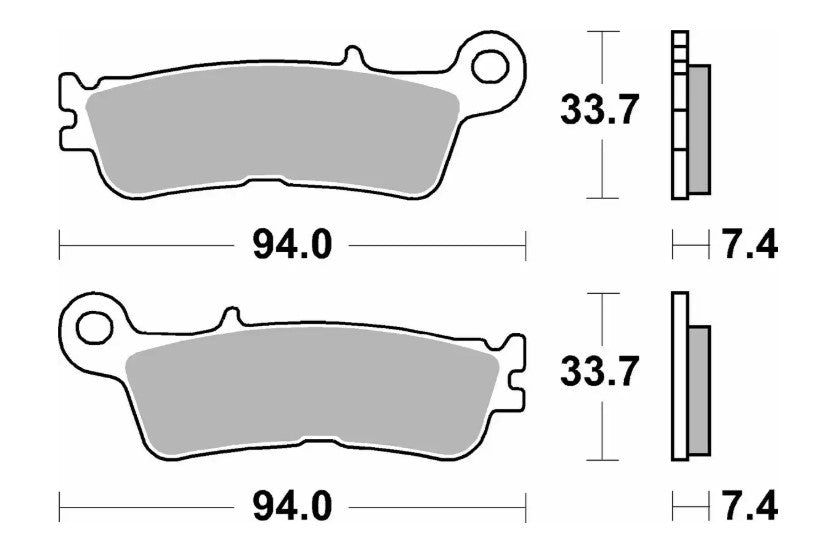 Brake pads NEW KH755 Off-Road Racing sinter gold color Fantic XX125, XEF/XXF 250/450, XEX250 22-, Yamaha YZ250 22-, WR/YZ250F/450F 21-, YZ450FX 21-