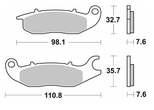 Brake pads NEW KH375 Street Performance (Excel) sinter gold color