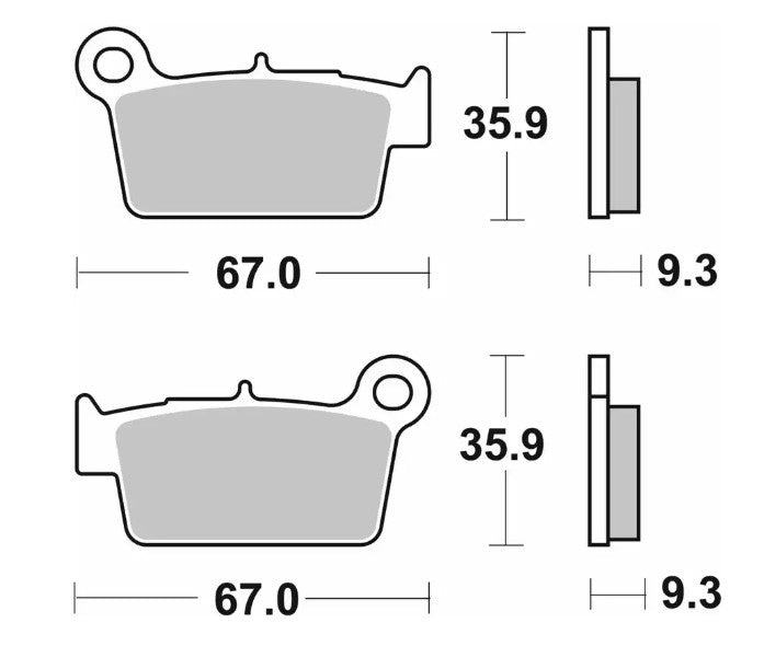 Brake pads NEW KH367 Off-Road carbon fits: Yamaha YZ/YZF, Kawasaki KXF, Suzuki RM-Z rear