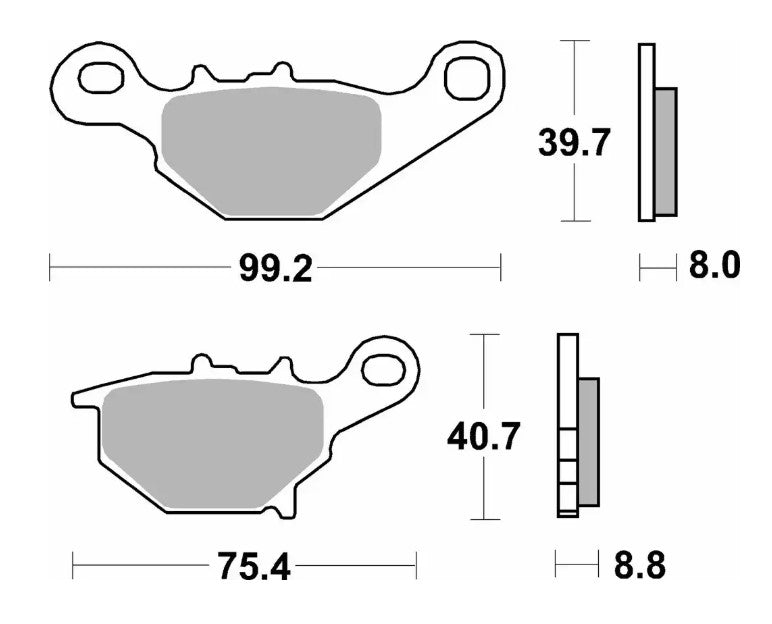 Brake pads NEW KH401 Off-Road sinter gold color Suzuki RM85 05-23