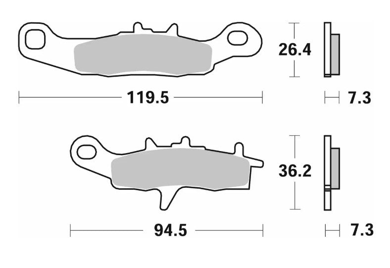 Brake pads NEW KH258 Off-Road sinter gold color