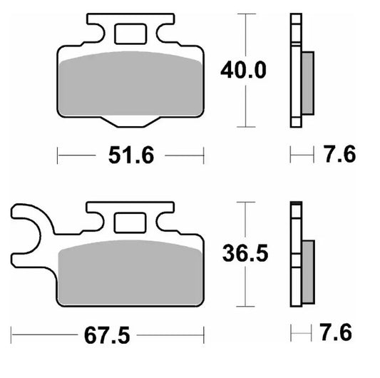 Brake pads NEW KH302 Off-Road sinter gold color