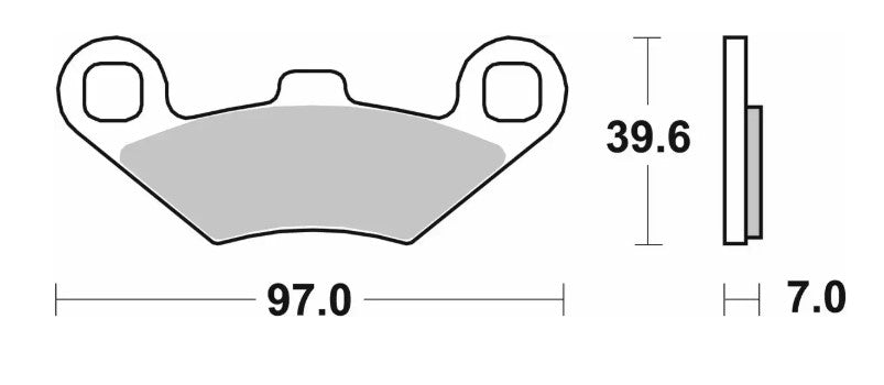 Brake pads NEW KH159 Off-Road sinter gold color fits: ATV Polaris Trail Boss, Sportsman, Magnum, Big Boss