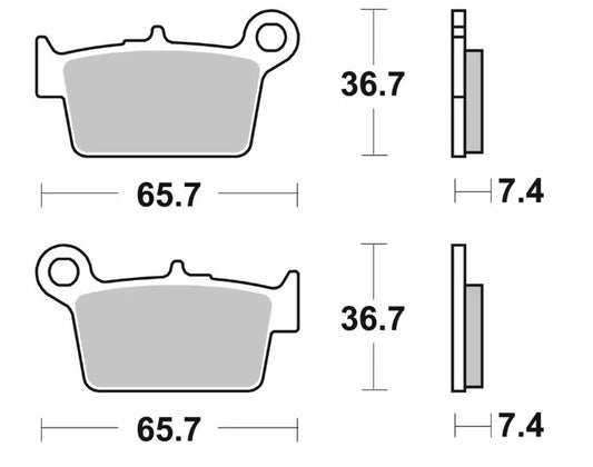 Brake pads NEW KH367/2 Street Standard ceramic black color fits: rear Beta RR 50/125 08-15, 200 Urban 08-15, 200 RR 20-23, 250 RR 13-22, 300 RR 13-23, 350 Alp4, 400 RR 05-17, 350 RR 11-22, 390 RR 15-23, 430 RR 15-23, 450 RR -