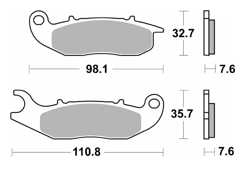 Brake pads NEW KH465 Street Performance (Excel) sinter gold color AJP PR3/PR4/PR5 13-, Derbi Terra/City Cross 125 08-16, Honda CRF250L/M/R 13-, Piaggio Liberty/Medley 125/150 16-, Rieju 125 Marathon Pro 11-, GasGas EC250/300 12-16