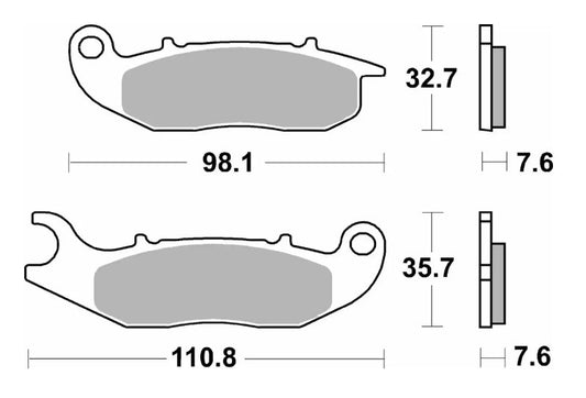 Brake pads NEW KH465 Street Performance (Excel) sinter gold color AJP PR3/PR4/PR5 13-, Derbi Terra/City Cross 125 08-16, Honda CRF250L/M/R 13-, Piaggio Liberty/Medley 125/150 16-, Rieju 125 Marathon Pro 11-, GasGas EC250/300 12-16