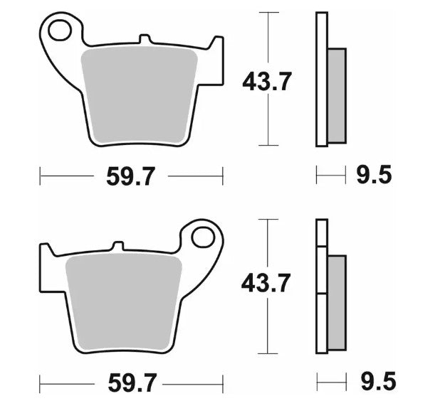 Brake pads NEW KH346 Off-Road carbon fits: Honda CR/CRF rear
