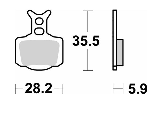 Brake pads Off-Road sinter gold color front/rear KTM 50 SX 24-, SX-E 3/5 e-bike 23-, Husqvarna TC50 24-, EE 3/5 e-bike 23-, GasGas MC-E 3/5 e-bike 24-