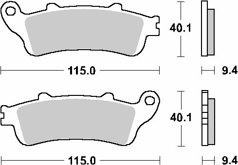 Brake pads front KH281 / KH261 Street Standard ceramic Honda FES125/150 Pantheon 98-06 black color
