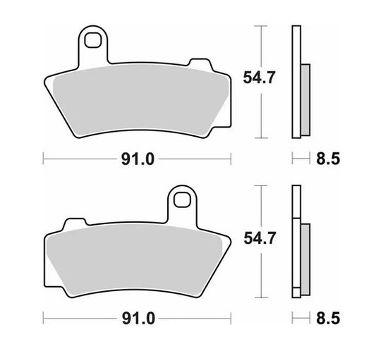Brake pads Street Performance (Excel) sinter KH748 gold color fits: BMW R18 1800 21- rear