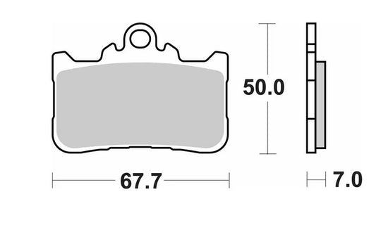 Brake pads Street Performance (Excel) sinter KH759 gold color fits: Honda CB500 F/X/R 22-, CBR500R 22-, CB750 Hornet 23- front
