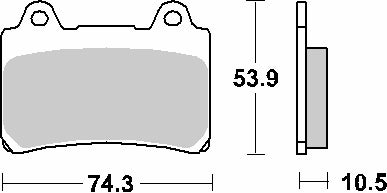 Brake pads KH123 Street Standard ceramic black color fits: Yamaha XVZ 1600, 1700, 1300
