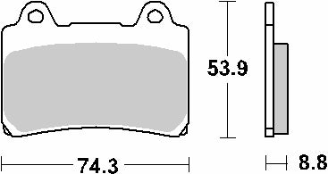 Brake pads KH123 Street Performance (Excel) sinter gold color