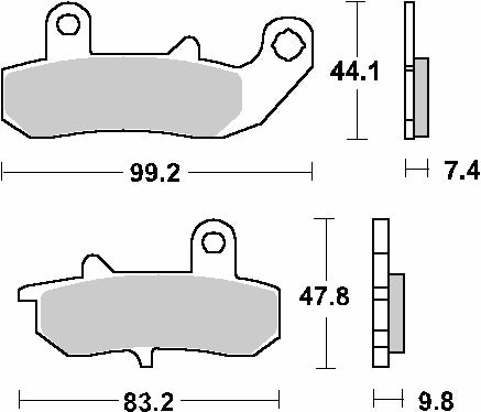Brake pads KH157 Street Standard ceramic black color fits: Suzuki DR650/750/800