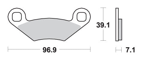 Brake pads KH159 Off-Road sinter gold color fits: Polaris 250,300,325,450,500,525,570,600,700,800