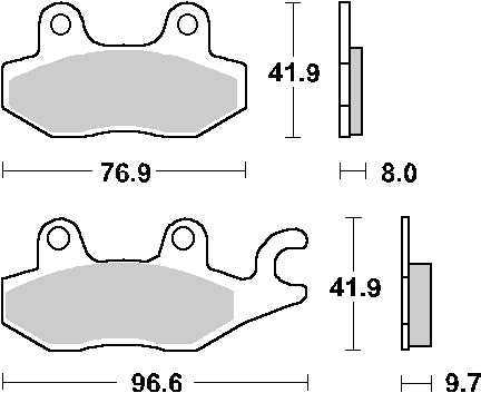 Brake pads KH165/2 Street Standard ceramic black color