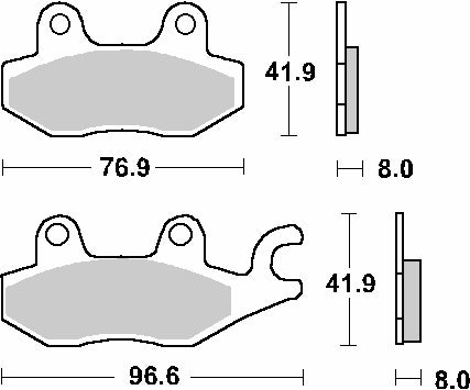 Brake pads KH165 / KH215 Street Standard ceramic black color