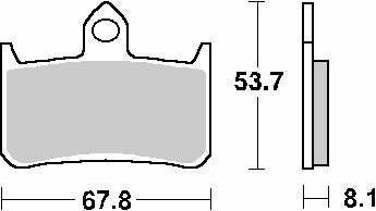 Brake pads KH187 Street Standard ceramic black color Honda RVF400RR 90-96, RS250R 91-92