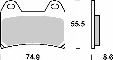 Brake pads KH244 Street Standard ceramic black color