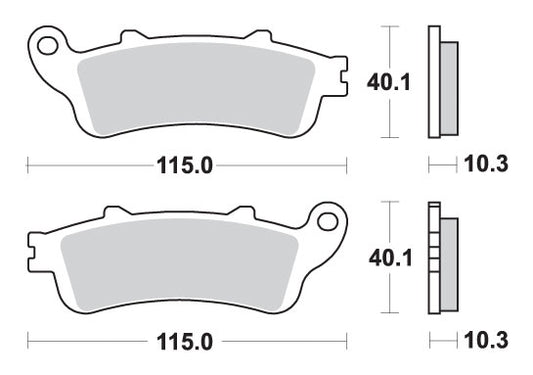 Brake pads KH261/2 Street Performance (Excel) sinter gold color