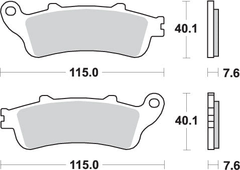 Brake pads KH261 / KH281 Street Performance (Excel) sinter gold color Honda ST1100 96-01