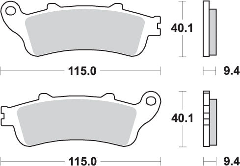 Brake pads KH281 Street Performance (Excel) sinter gold color fits: Honda ST1100 96, ST1300 rear