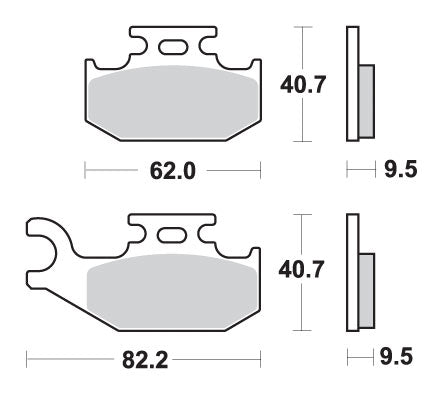 Brake pads KH317 Off-Road sinter gold color