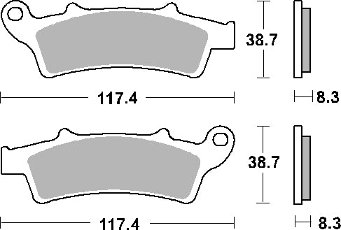 Brake pads KH324 Maxi Carbon Carbon Tech black color fits: Aprilia scooters 125/500, Kymco 125/350, Malaguti 250/400 front