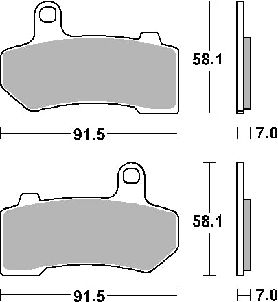 Brake pads KH409 Street Performance (Excel) sinter gold color fits: Harley-Davidson Road King, Electra, Road Glide, V-Rod front/rear