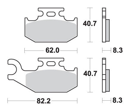 Brake pads KH414 Off-Road sinter gold color