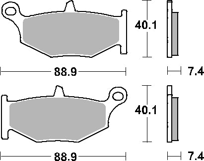 Brake pads KH419 Street Standard ceramic black color fits: Suzuki GSX-R 600/750/1000/1300, DL1000 V-Strom rear