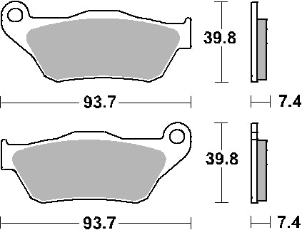 Brake pads KH430 Maxi Carbon Carbon Tech black color fits: Yamaha YP125/250 X-Max 06-09 front