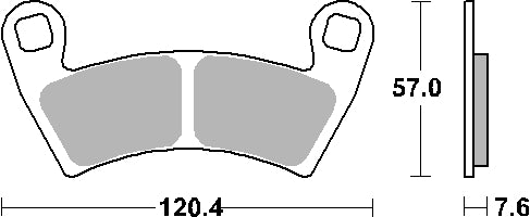 Brake pads KH452 Off-Road sinter gold color fits: Polaris 500/700/800/900/1000