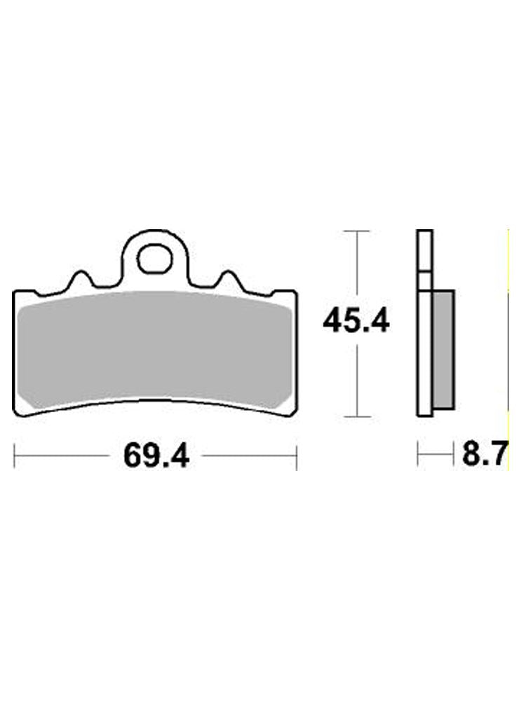 Brake pads KH606 Track and Sport sinter gold color fits: KTM 125/200/390 Duke front (replaces RS compound)