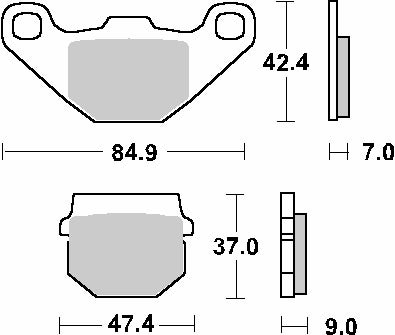 Brake pads KH83 Street Standard ceramic black color Aprilia RS4 50 12-19, Piaggio Vespa NRG 50 06-16, Suzuki AH50/80/100 Address 88-95, AN125 06-08, UE125/150 01-03, Keeway Hurricane 50 06-16, Hyosung SF/Sense 50 98-07