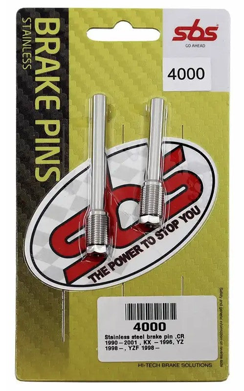 Brake pad hangers (pins) front/rear Yamaha YZ250 98-18, YZF 01-18, Suzuki RM250 99-04, Honda CR250 95-01 - set of 2 pieces