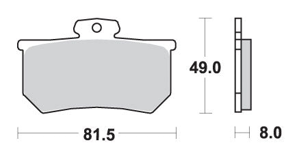 Brake pads KH107 Street Standard ceramic for A.P. Racing calipers black color