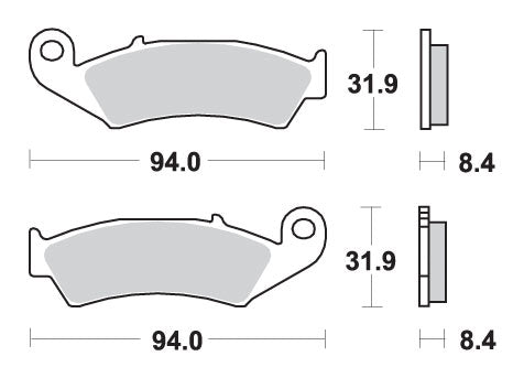 Brake pads KH143 Street Performance (Excel) sinter gold color