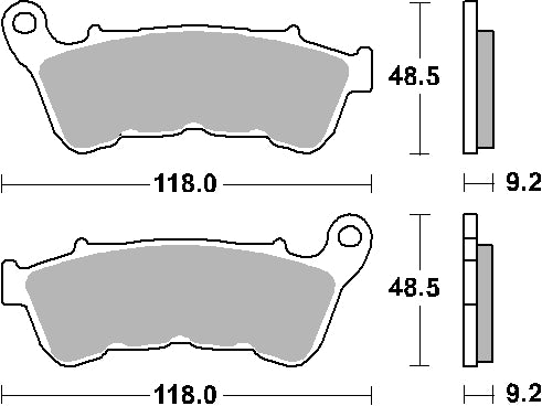 Brake pads KH640 Street Carbon Tech black color fits: H-D 883 SuperLow/Iron/Roadster/1200 Custom/T SuperLow front