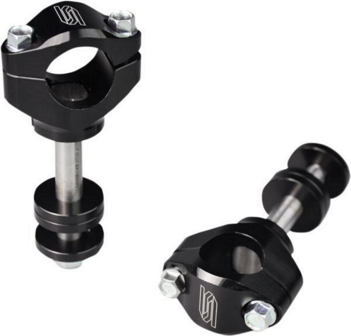 Dedicated 28.6 mm handlebar mounts for SCAR Triple Clamps black color