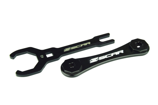 Front suspension service wrench Kayaba KYB 49 mm black color