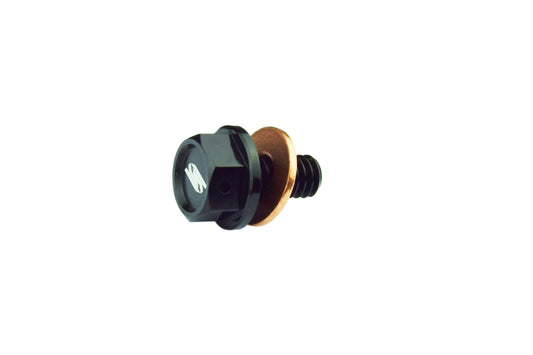 Magnetic oil drain plug Kawasaki KX250 21-24, KX250X 21-24, KX450 21-24, KX450X 21-24 black color