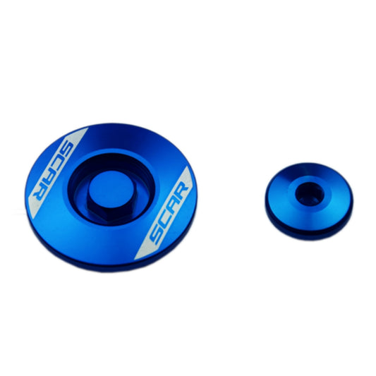 Engine inspection plugs Yamaha WR250F 15-25, WR450F 16-23, YZ250F 14-25, YZ250FX 15-25, YZ450F 10-22, YZ450FX 16-23 blue color
